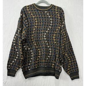 Vintage CT Sweater Men's Multicolor Cosby Grandpa Chunky Knit Retro Y2K X-Large